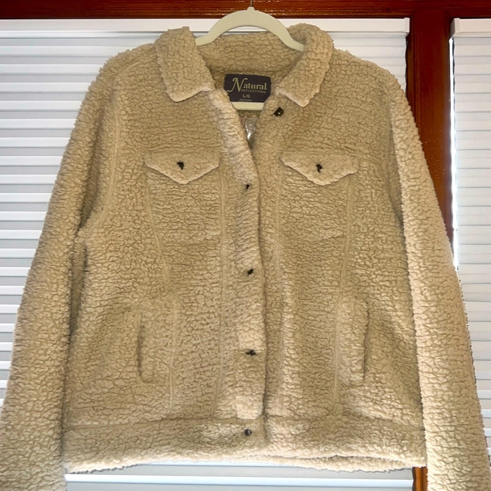 COPY - Oatmeal Sherpa Jean Jacket